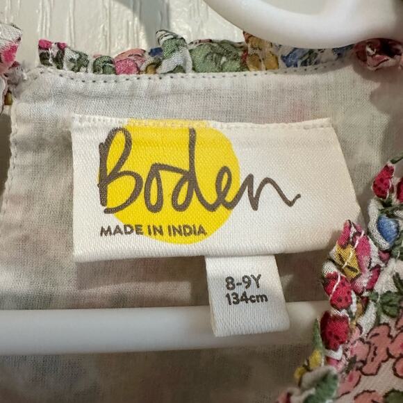 Girls Boden Multicolor Floral Blouse size 8-9 - Picture 2 of 3